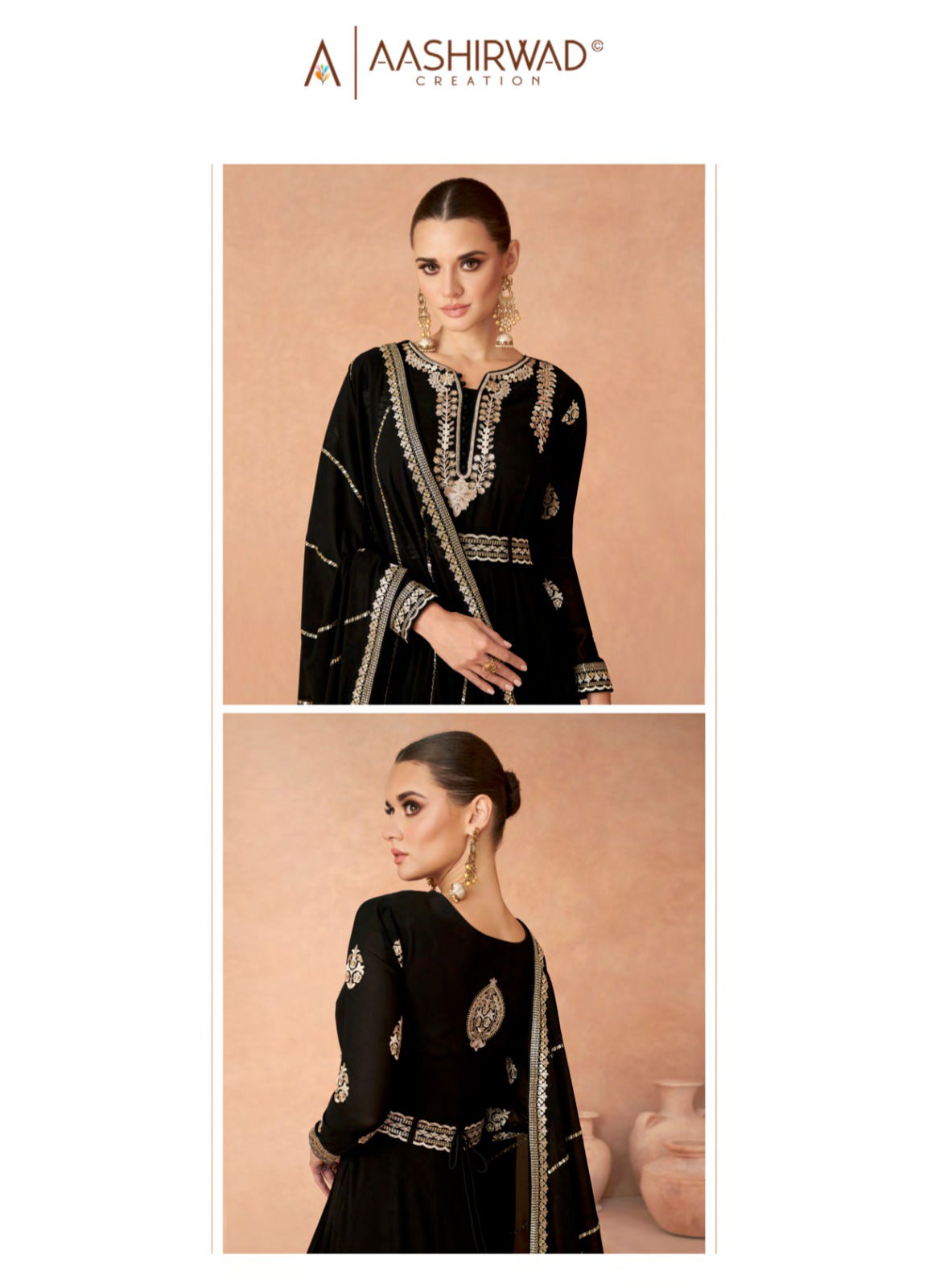 Andaz Gold By Aashirwad Georgette Salwar Suits Catalog